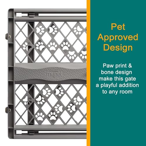 MYPET North States Paws Portable Pet Gate 2640" Wide. Pressure Mount. No tools needed. Made in