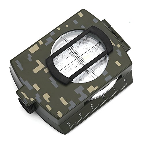 Asixx Bússola, bússola militar impermeável de 2 cores projetada para uso noturno, ideal para acampam