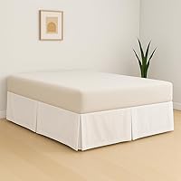 Vista 22 de eBeddy Linens 1 falda de cama de algodón egipcio de 800 hilos, tamaño individual de 39 x 75 a 14 pulgadas, caída y caída, fácil de lavar, resistente