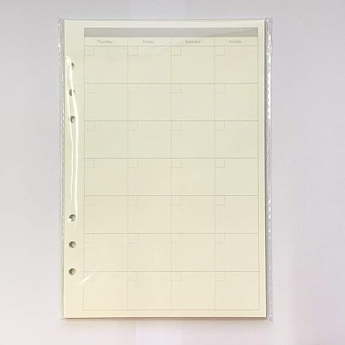 Miniatura 146 de Recambio de planificador A5 negro en blanco, insertos de planificador A5, repuesto de carpeta de 6 anillas, papel negro para carpeta recargable En