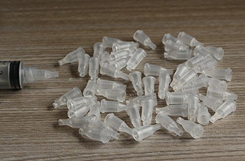 Luer Lock Syringe Tip Caps Screw Threads Dispensing Stop Caps 1000 Pieces (Clear)