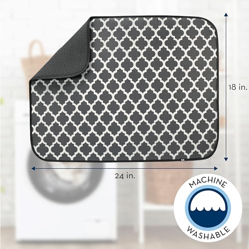 Tapete de microfibra para cocina XL, alfombrilla reversible para secar platos, juego de 2 7