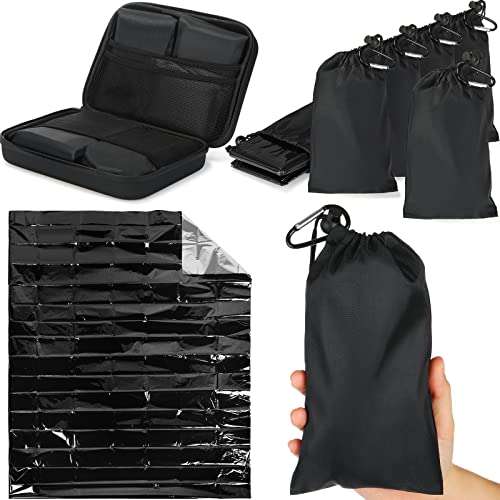 Geyoga 6 Pack Outdoor Emergency Blankets For Survival Large Thermal Mylar Space Blanket Extreme Cold Waterproof Ultralight Outdoor Survival Blankets Foil With Eva Case For Camping, Hiking, Car Use #TOP10