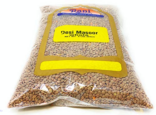 Rani Desi Masoor (Masur) Whole 32Oz (2Lbs) 908G (Aka. Pardina Spanish/American Brown Lentils Whole) ~ All Natural | Vegan | Gluten Friendly | Product Of Usa #TOP2