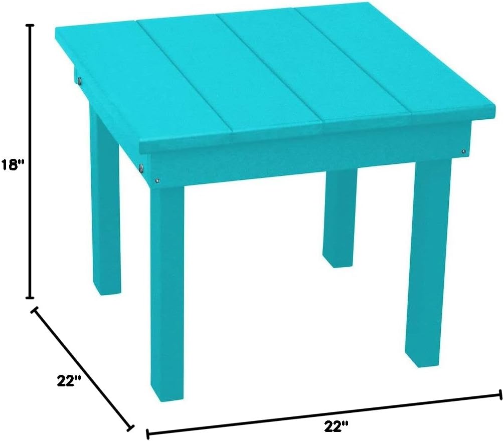 Furniture Barn USA Poly Hampton End Table, Aruba Blue