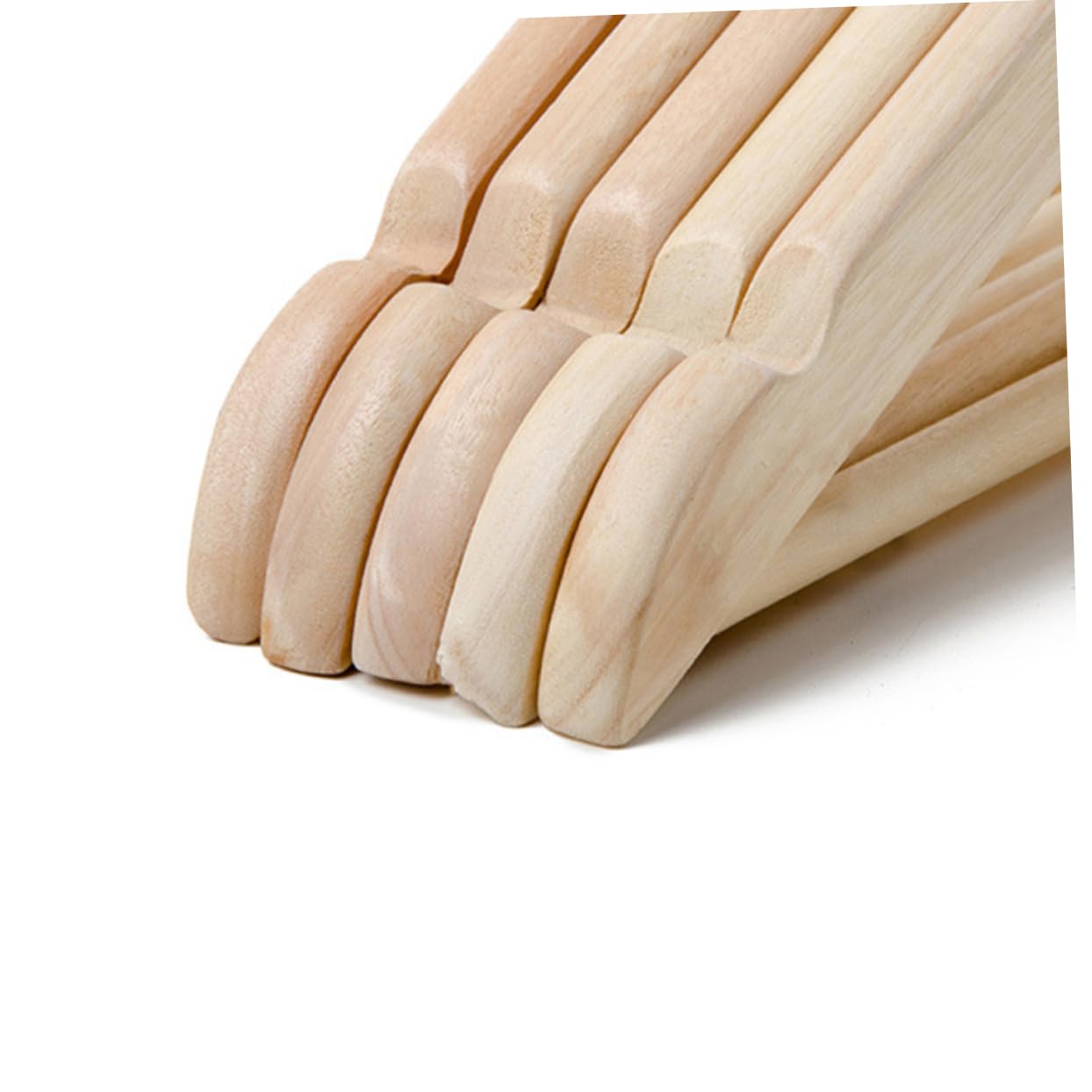 Cabilock Luxury Solid Wood Suit Hangers Wooden Coat Hangers Anti-Hooks Non-Slip Bar for Storage