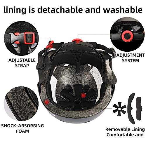 Celoid Kids Bike Helmet,Toddler Skateboard Helmets For Ages 2-3-5-8 Years Boys Girls,Adjustable Multi-Sport Bicycle Skateboarding Football Roller Skating Scooter Rollerblade Balance Bike Helmet,Black #TOP3