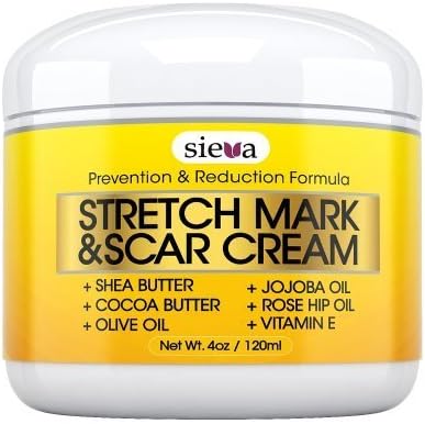 Stretch Mark & Scar Removal Cream – #1 Intensive Stretch Mark & Scar Treatment - Get Rid of Stretch Marks From Pregnancy - Works on New and Old Scars and Stretch Marks.! - By Sieva Skincare