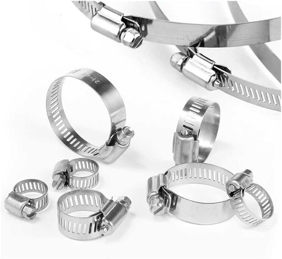 Colliers de serrage, Collier De Serrage Réglable En Acier Inoxydable, 20 Pièces