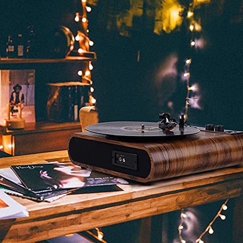 VSDY Joueur d’enregistrement, Vintage Turntable 3 Vitesses Bluetooth Vinyl Player Lecteur d’enregistrement LP avec Haut… - Les Beatles, Paul McCartney, John Lennon, RIngo Starr, George Harrison VSDY Joueur d'enregistrement, Vintage Turntable 3 Vitesses Bluetooth Vinyl Player Lecteur d'enregistrement LP avec Haut… – Image 4