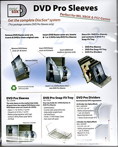 DISCSOX DVD PRO POLY DVD SLEEVES- 25Pack - Image 3