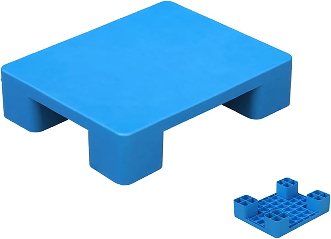 Plastic Pallets, Nestable Waterproof Storage Pad, Lightweight Wear Resistant Floor Pallet, Outdoor Polyethylene Grid for Cargo, Cartons, Oil Drums, Supermarket, Basement(Blue,50x40cm/20x16in)