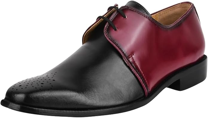 Mens Plain & Lizard Print Genuine Leather Lace Up Oxford Dress Shoes