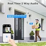 CAMCAMP Wireless Security Camera System, Expandable 16CH 4K NVR, 8PC PTZ WiFi Cameras for Home Security with Auto Human Tracking, 2 Way Audio, Smart Night Vision, CCTV Surveillance Kit(8, White) - Image 5