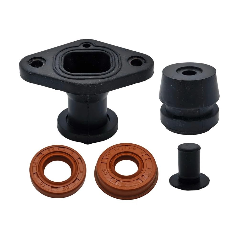 Kit de tapón amortiguación del Sello Aceite colector, Compatible con motosierras pequeñas 2 Tiempos 25 CC y 2500