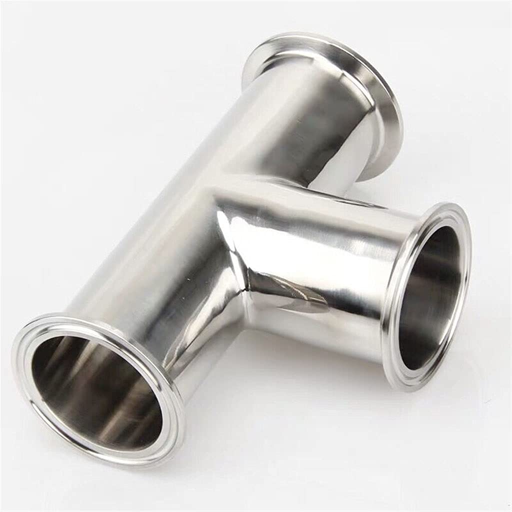 Rohrverschraubung， 1 Stück 3-Wege-T-Stück, 19 mm - 159 mm Außendurchmesser, 304 Edelstahl-Rohrverschraubung, 2 Zoll Tri-Clamp(32 mm)