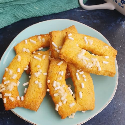 Biscotti caviadini fatti in casa con granella di zucchero, ricetta facile