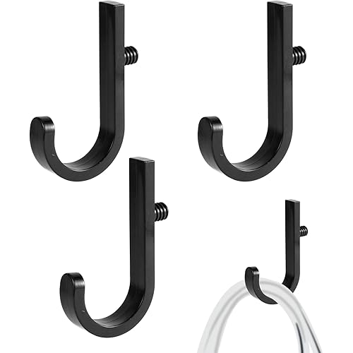 3pcs Tool Hooks for Shed for Suncast, Single Head Design Premium Plastic Tool Hangers Practical Accessories Parts Compatible with Suncast Shed (Black)