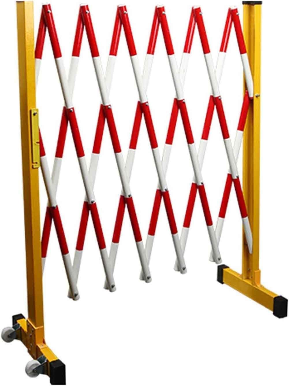 ASerZenith Expandable Barricade,Portable Temporary Barriers,Retractable Outdoor Fence,Folding Security Gate,Adjustable Traffic Fence,Flexible Mobile Barrier Gate,Pet Fence Gate,1.2 * 4M
