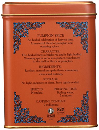 Harney & Sons Pumpkin Spice Rooibos Tea 20 Ct Sachet Tin #TOP3