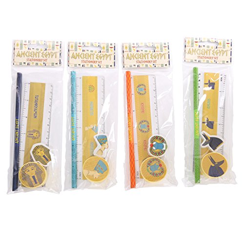 Fournitures scolaires Égypte ancienne set de 4 pièces pour la rentrée des classes