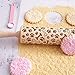 Produktbild NIUMANI Küchenwaren 1pc Weihnachten Geprägte Holz Rolle Stock mit Weihnachtsren Schneeflocke-Muster Geeignet for Plätzchen backen Pfannkuchen Fudge 35cm43cm (Color : Paws, Rolling Pin Length : 35cm)