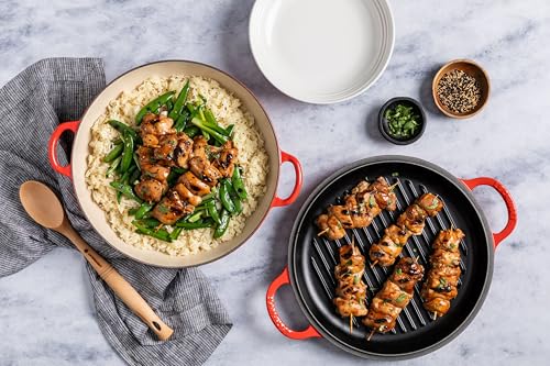 Le Creuset Enameled Cast Iron Multifunction Braiser with Grill Pan Lid, 3.5 qt., Meringue by Le Creuset - Image 4