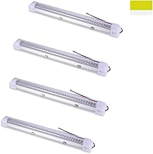 papasbox 4x LED Innenbeleuchtung 72 LED Auto Innenraumbeleuchtung 12V-80V 4.5 W LED Leiste Einbauleuchte Innenleuchte Unterbauleuchte Interior Leuchtstofflampe für Camping Wohnmobil Lieferwagen Boot