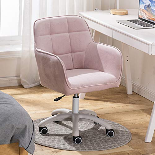 Silla de escritorio giratoria ergonómica con respaldo medio para oficina en casa y sala de estudio, función de elevación para mayor comodidad, altura ajustable