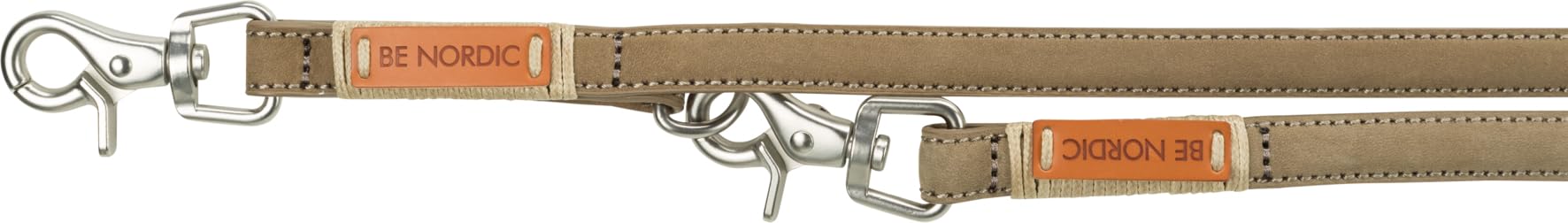 TRIXIE Hundeleine aus Leder BE NORDIC V-Leine Leder XS-S, 2,00 m 15 mm in sand - umweltfreundliche Hundeleine mit nordischem Charme - für sehr kleine bis kleine Hunde - 17431