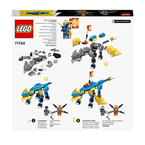 NINJAGO Dragone del Tuono di Jay - EVOLUTION, Set con Banner da Collezione, Giocattoli per Bambini dai 6 Anni 71760 - Lego - Immagine 8