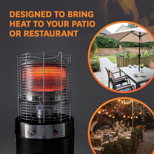 REALGLOW Bullet Gas Patio Heater 13kW – Table Floor, Black Finish, Easy Ignition, Commercial Outdoor Heater for Garden & Patio Heating 3 REALGLOW Bullet Gas Patio Heater 13kW – Table Floor, Black Finish, Easy Ignition, Commercial Outdoor Heater for Garden & Patio Heating - Image 3