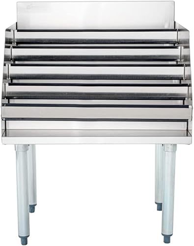 Miniatura 7 de Kitchen Tek - Estante de exhibición de licor de acero inoxidable 304 5 niveles 24 pulgadas 1 caja