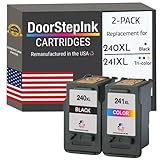 DoorStepInk Remanufactured in The USA Ink Cartridge Replacement for Printer Canon PG-240XL 240XL CL-