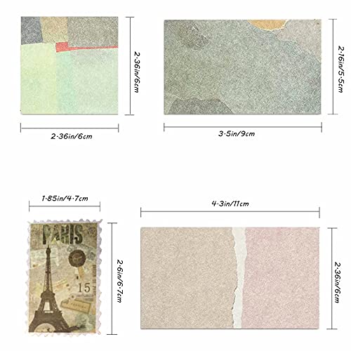 Wodtrue 300 Sheets Vintage Scrapbook Papers,Postage Stamp Stickers,Aesthetic Retro Decorative Paper For Writing, Drawing,Diy,Scrapbooking, Planners, Art Crafts, Bullet Journal #TOP1