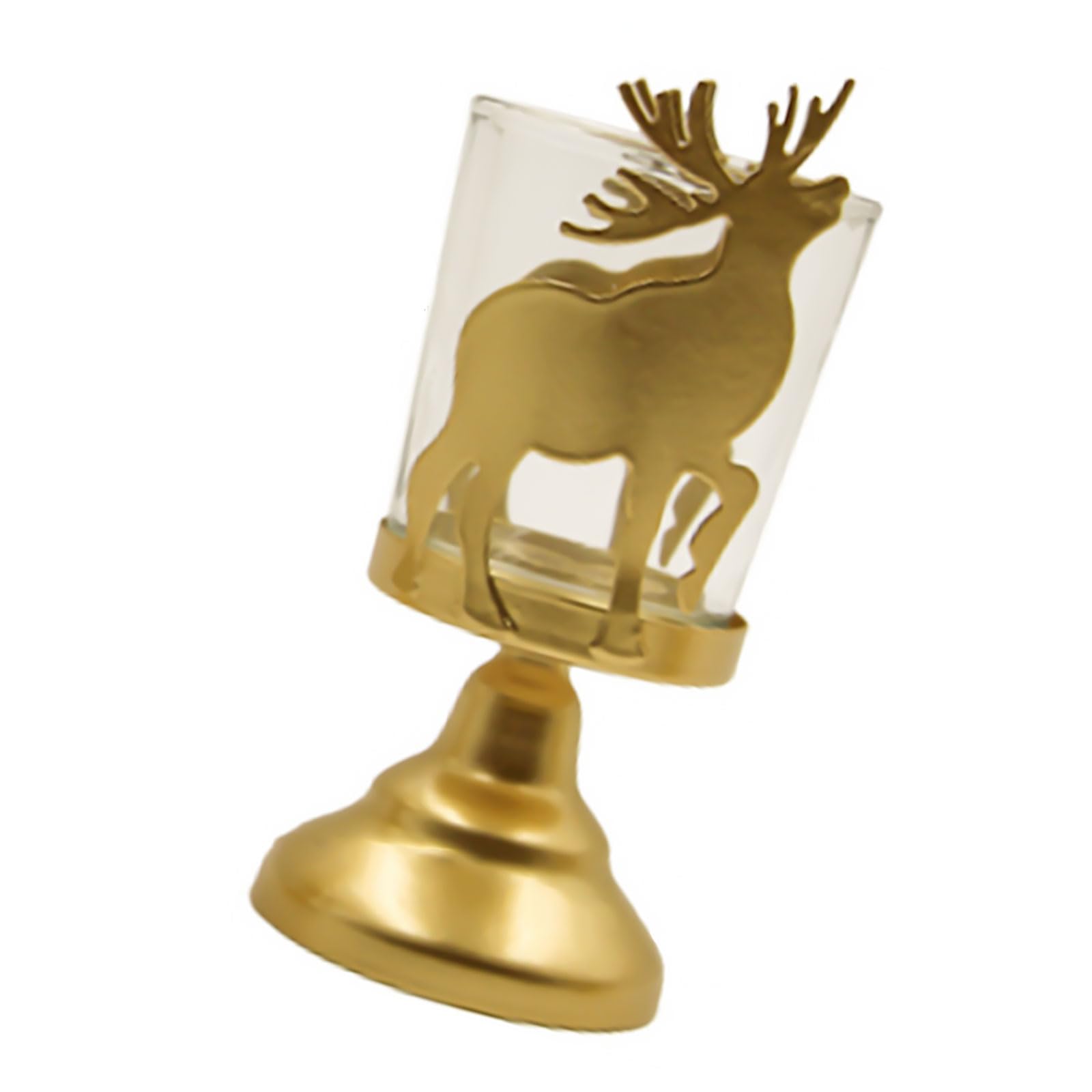 Metal Christmas Holder Desktop Decoration Candleholder Unique Pattern Candlestick Home Decoration Gold Metal Stand