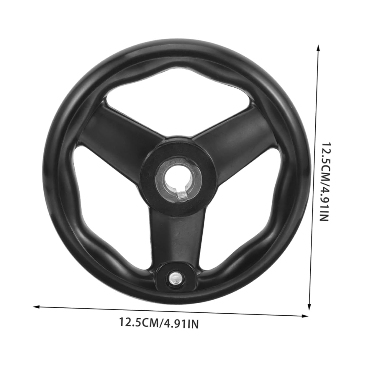 OUNONA 2pcs Hand Hand Crank Round Hand Wheel with Handle Lathe Accessory Detachable Hand Wheel Rotary Hand Wheel Revolving Hand Wheel Disassemble Wheel Black Bakelite