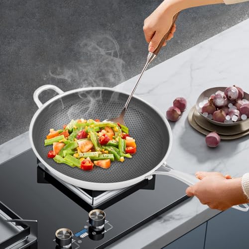 Wok de acero inoxidable SUS316 14.2" con tapa miniatura 2