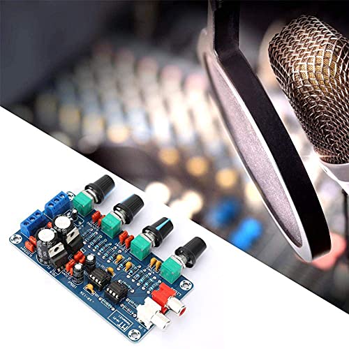 Image of XH-M164 HiFi NE5532 OP-AMP Tone Control Board with Preamp Volume Bass Treble Midrange Equalizer Dual AC 15V Power Input Low Noise Audio Amplifier Module for DIY Audio Projects