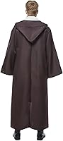 Vista 5 de Disfraz de túnica para hombre, disfraz de cosplay, trajes de Halloween, bata con capucha, conjunto completo
