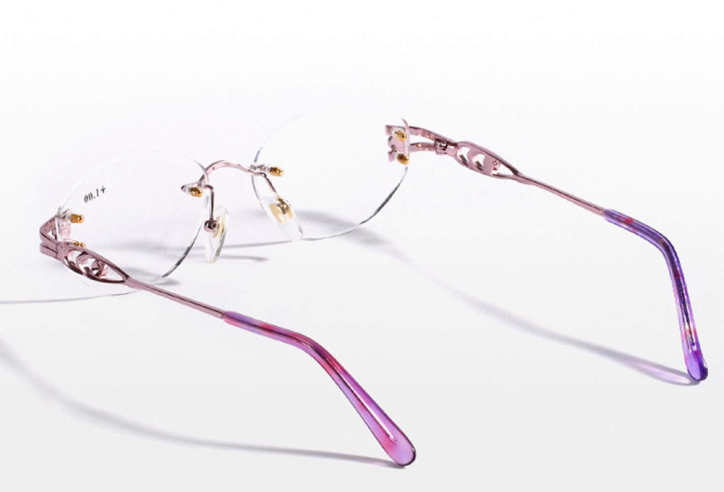 Lesebrille Sind Nah Und Fern,Smart Zoom Hd Alte Brille,Keine Randlesebrille Frauen Glasur/Transparent / +2.0