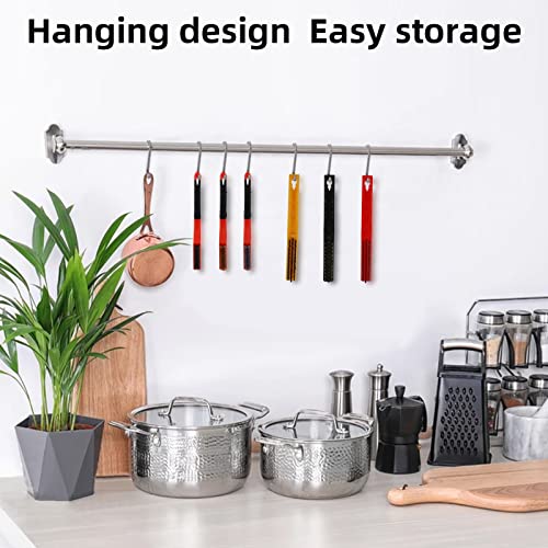 Image of Wire Brush Set,6 Pack Stainless Steel Wire Brush Scratch Brushes Set with Curved Handle Grip for Deep Cleaning Welding Slag Rust and Dust