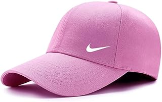 كاب (زهري) بشعار ابيض للرجال والنساء مع حماية من الشمس. قبعة رياضية باشكال مميزة (A)