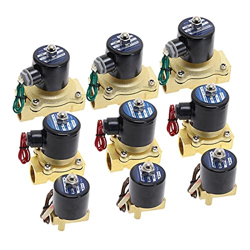 Vanne pneumatique en laiton 2W normalement fermée 12V DC pour eau huile gaz - 3
