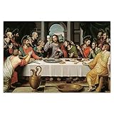 Adesivi da parete Decorazione Foto Adesivo Ultima Cena Gesù 120x80cm No. H3897