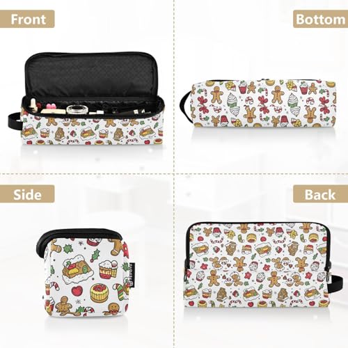 Bolsa de viaje para herramientas de cabello resistente al calor con diseño mármol Navidad Año Nuevo, organizador portátil para planchas y rizadores miniatura 5