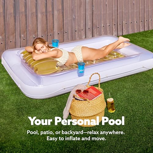 image for SLOOSH Inflatable Tanning Pool Lounger Float, 85