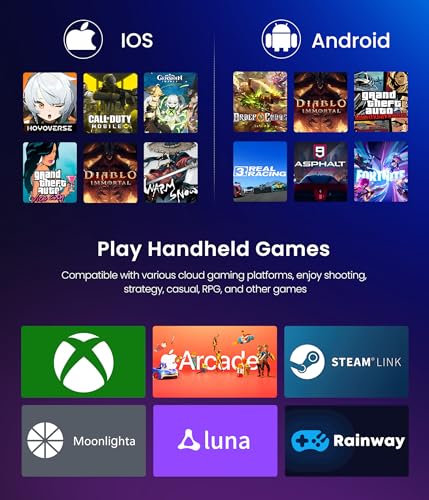 Image of Gamtoure Wireless Phone Controller for iPhone, iPad Mini, Android- Bluetooth Game Controller for Nintendo Switch 2 /Switch /Lite /OLED