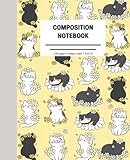 cute stationery japan  Daisy Flowers Cats Composition Notebook - Kawaii Cats Cute Adorable floral journal in yellow and light purple pink!: Collage Ruled Pages & Bleed pages ... Nursery Teachers Students College University!