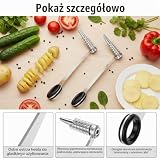Spiralna krajalnica do ziemniaków, frez do smażenia, spirala, nóż do ziemniaków, akcesoria kuchenne, spirale ze stali nierdzewnej, narzędzia kuchenne do warzyw, ogórków i marchwi, 2 szt